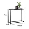 Narrow Side Table 100  25  75CM Wrought Iron Console Table Home Living Room Entrance Decorative Display TableBlackSize100  25  75CMColorBlack