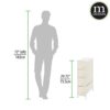 mDesign Chest of Drawers – Tall Chest of Drawers with 4 Drawers for Clothes, Accessories, Cosmetics – Bedroom Storage Unit – Cream/White