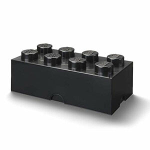 LEGO Storage Brick With 8 Knobs, in Black
