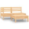 HINSD 3 Piece Garden Lounge Set Solid PinewoodMaterial Solid pinewoodCornerMiddle sofa dimensions 63.5 x 63.5 x 62.5 cm L x W x H