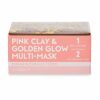 Gift Pink Clay And Golden Glow Multi Mask Brightening Pores Refining Face Hydrating Radiance Enhancer 100ml