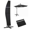 Mondeer Cantilever Parasol Cover, Waterproof Garden Parasol Cover with Zipper, Storage Bag, Reflective Strips, Suitable for Outdoor Garden Paraso