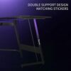 CubiCubi Diamon L Shaped Gaming Desk 53 inch Gamer Workstation, Home Computer Carbon Fiber Surface Corner Gaming Desk PC Table with Cable Tray