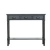 Living Room Console Sofa Table Console Table Grey Wooden 3 Drawer Console Dressing Table Slim Entry Hallway Table for Hallway Entryway Entrance H