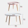 JKGHK Living Room Nesting Table Round Modern Nesting Coffee Table Set Of 2 Multifunction Creative Side End Tables For SofaBalconyBedroomEasy Asse