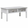 Festnight Coffee Table Center Table Rectangular Table with 2 Drawers for Living Room Grey 100x50x45 cm Wood