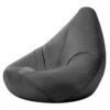 Bean Bag Bazaar High Back Chair and Footstool Combo 65cm x 87cm  Indoor Outdoor Water Resistant BeanBag Grey