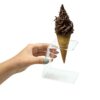 Acrylic Single Ice Cream Cone Holder Counter Top Display Stand Perspex Rack Point of Sale (Pack of 1)