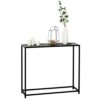 Narrow Side Table 100  25  75CM Wrought Iron Console Table Home Living Room Entrance Decorative Display TableBlackSize100  25  75CMColorBlack
