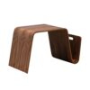 SLATIOM Bent Wood Plywood Mid Century Design Breakfast Coffee Table Magazine Living Room Furniture Side Tea Bed Table Laptop Color  Brown Size  4