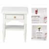 01 02 015 Mini Bedroom Furniture, Compact Size Mini Wood Bedside Table Stylish for Doll Bedroom