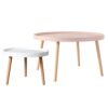 JKGHK Living Room Nesting Table Round Modern Nesting Coffee Table Set Of 2 Multifunction Creative Side End Tables For SofaBalconyBedroomEasy Asse