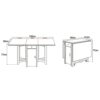 XLYYLM Folding Dining Table with 4 ChairsDrop Leaf Table Space Saving Dining Table Multifunction Expandable Table for Kitchen Living Room Small A