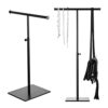bjewego Tabletop Purse Display Stand - Set of Two Tabletop T Bar Handbag Display Stand - Adjustable Height Double Hook Hanging Jewelry Stands for