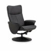 Julian Bowen Lugano Recliner & Stool, Black