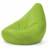 Bean Bag Bazaar High Back Chair and Footstool Combo 65cm x 87cm  Indoor Outdoor Water Resistant BeanBag Grey