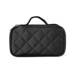 Make Up Bag Organizer for Women Travel Cosmetic Bag Waterproof with Brush Compartment and Mirror Portable Double Layers Large Capacity Make up Ca