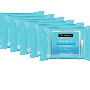 Neutrogena Hydro Boost MakeUp Wipes Aqua Cleansing Wipes with Hyaluron Makeup Remover 6 x 25 Pieces