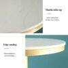 Bar Round Table Marble High Table coffee tables for living room with Metal Frame Metal Base Easy to Assemble Suitable for Diningbaroutdoor Height