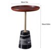 End Table Coffee Table Coffee Tables End Tables with Wooden Table Top and Marble Base Side Table for Living Room Reception Room and Home Decor Cr