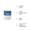 RUSTINS Masonry Paint Matt White 500ml