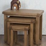 Classically Modern Chunky Solid Oak Dorset Country Nest Tables Living Dining Room Furniture