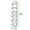 mDesign Wall Mounted Towel Storage Rack – Perfect Hanging Caddy for the Bathroom or Bedroom – Modern Hanging Hooks for Bathroom Storage – Black