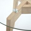 NXYJD Modern 2pcs Round Side Table Set Dining Tables for Living Room Study Coffee Table Glass Tabletop