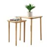 Small Household Table Outdoor Willow Nesting Side Table Simple Creative Triangle Coffee Table Small MultiFunction Plant Stand for Balcony Living