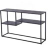 Home Sofa Tables Narrow End Table with Decorative Shelf 80cm Metal Long Table Living Room Hotel Office Console Tables Multilayer Storage Shelf Un