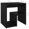 Suiwen Bed Cabinet Bedside Table Living Room Cabinets High Gloss Bedside Cabinets Black 40x30x40 cm Engineered Wood