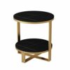 XJZKA Side Table Console Side Table SlateConcrete 2Tier End Accent Table with Storage Shelf Modern Furniture for Living Room Bedroom Balcony Fami