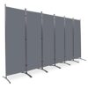JVVMNJLK 4 Panel Room Divider 6Ft Portable Office Divider Convenient Movable Folding Partition Privacy Screen for Bedroom Dining Room Study Beige