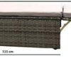 EVRE Outdoor Rattan Garden Love Bed Furniture Set Patio Conservatory Grey