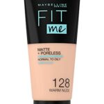 Maybelline Fit Me Foundation Matte  Poreless Full Coverage Blendable Normal to Oily Skin 128 Warm Nude 30ml