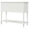 na Sideboard Console Table with Bottom Shelf Farmhouse WoodGlass Buffet Storage Cabinet Living Room
