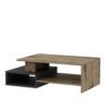 HOMIDEA DUX Low coffee table  wood material  Sofa table  Modern coffee table in a fashionable design with shelf AnthraciteBriarsmoke