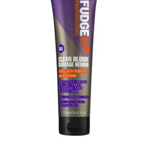 Fudge Professional Clean Damage Rewind Purple Toning Sulfate Free Shampoo For Blonde Hair Strengthening Shampoo with OptiPLEX technology 250ml