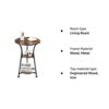 Neekor Round End Table,3-Tier Small Round Side Table with Wooden Shelves, Rustic Retro Table Corner Sofa Table for Living Room Bedroom (Rustic Br
