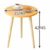 Household Dining Table Scratch Resistant Moisture Proof Small Round Table Living Room Bedroom Double Layer Storage Rack Color  C Size  50  49CM