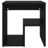 Suiwen Bed Cabinet Bedside Table Living Room Cabinets High Gloss Bedside Cabinets Black 40x30x40 cm Engineered Wood