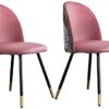 Office Business Hotel Lobby Dining Table Set Kitchen Dining Chair Set Chairs for Dining Room Dining Chairs Set of 2 Soft Upholstered Seat Living