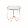 WSZMD Living room sets End Table In Rose Gold Frosted Glass Side Table Color  Gold
