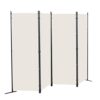 GOJOOASIS Room Dividers Folding Privacy Screens 4 Panel Partition White