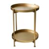 NA Side Table Wrought Iron Doublelayer Small Coffee Table Small Round Table Living Room Mini Sofa Round Small Side Table Color  B Size