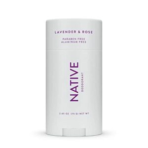 Native Deodorant  Natural Deodorant  Vegan Gluten Free Cruelty Free  Free of Aluminum Parabens  Sulfates  Born in the USA  Lavender  Rose