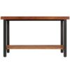 Solid Wood Console Table Narrow Long Table Retro Sofa Table with 2 Shelves Entrance Storage Tables for Living Room Kitchen HallwaySize60  30  80C