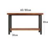 Solid Wood Console Table Narrow Long Table Retro Sofa Table with 2 Shelves Entrance Storage Tables for Living Room Kitchen HallwaySize60  30  80C