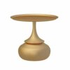 HZF Round Coffee Table Light Luxury Corner Table Living Room Sofa Side Table Small Marble Round Table Iron Simple Round TableColorBlack C