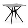 Fromm  Starck STARDESK36 Table Square 80 x 80 cm Black Dining Table Coffee Table Kitchen Table MDF Plastic PP
